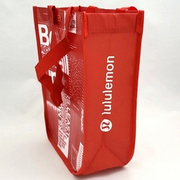 Lululemon  3 Reusable Totes Caryall Red Black Be all in - Picture 2 of 9